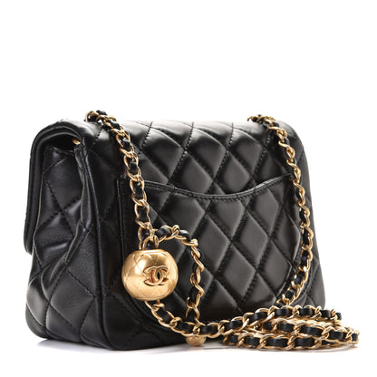 Chanel Lambskin Quilted Mini Pearl Crush Flap Black 2 of 8