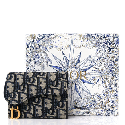 Christian Dior Oblique Saddle 5-Gusset Card Holder Blue 11 of 11