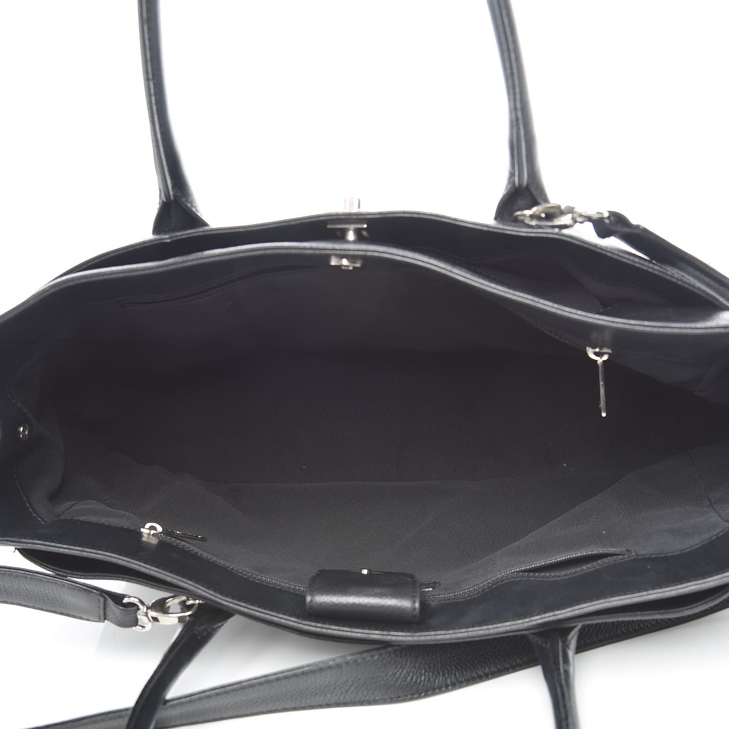 Chanel Calfskin Cerf Executive Shopper Tote Black 6 of 23