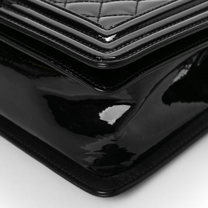 Chanel Patent Calfskin Quilted Medium Plexiglass Boy Flap Black 8 of 10