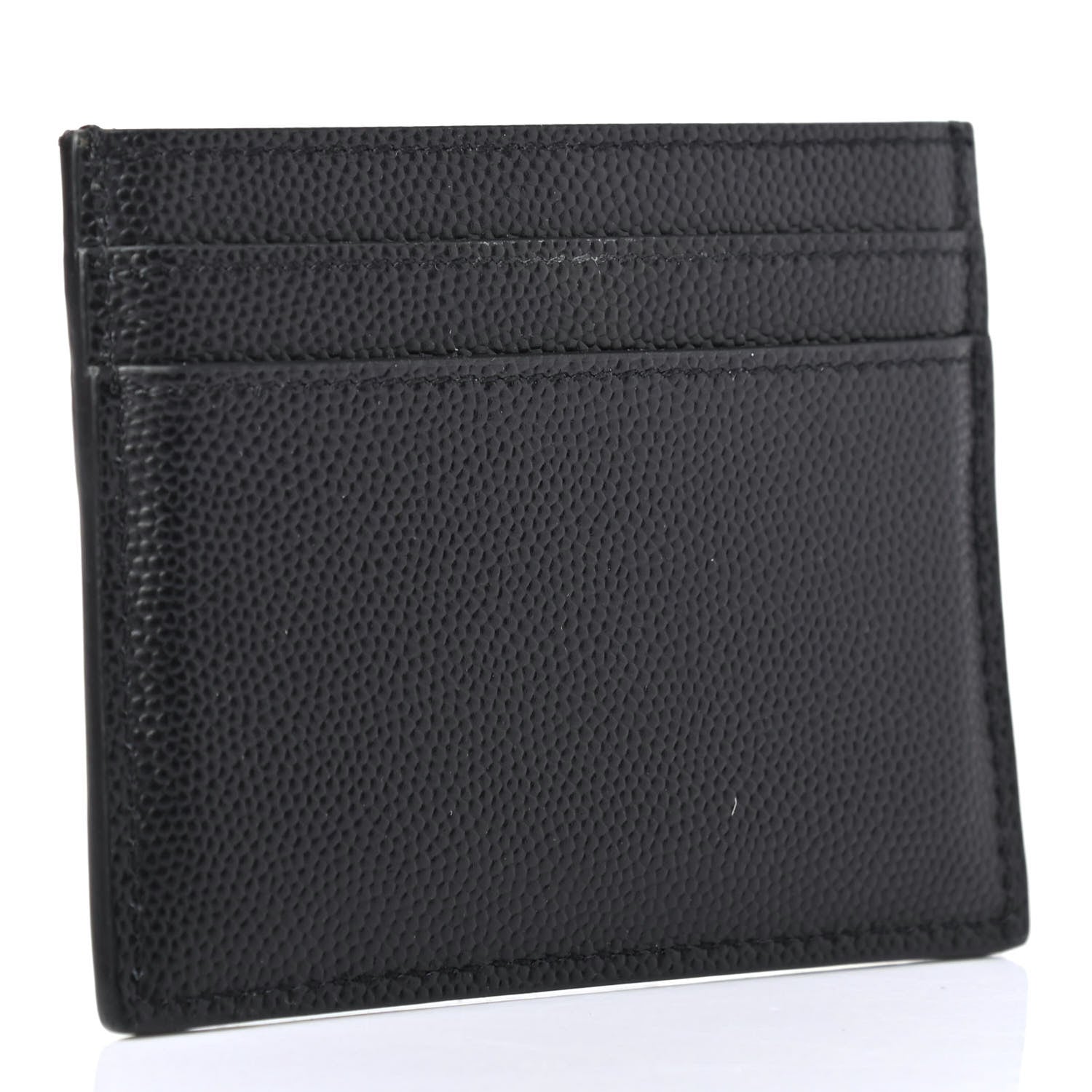 Saint Laurent Grain De Poudre Card Case Black 2 of 4
