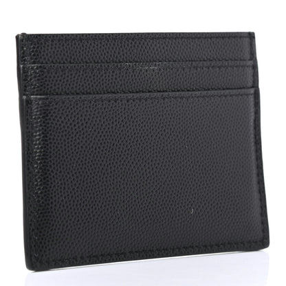 Saint Laurent Grain De Poudre Card Case Black 2 of 4