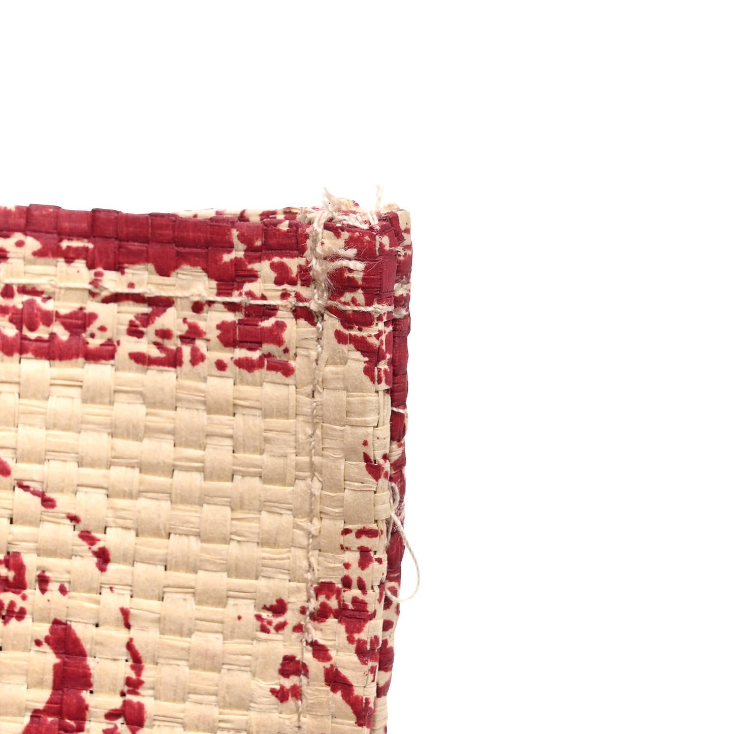 Straw Dioriviera Tote Red