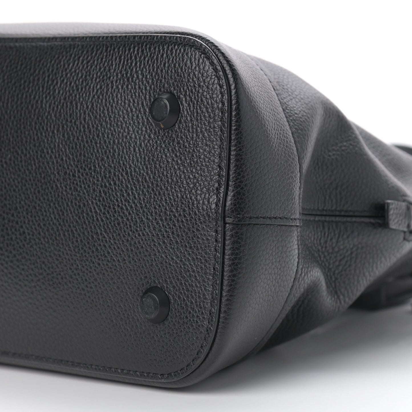 Supple Calfskin Ville Top Handle Bag Black