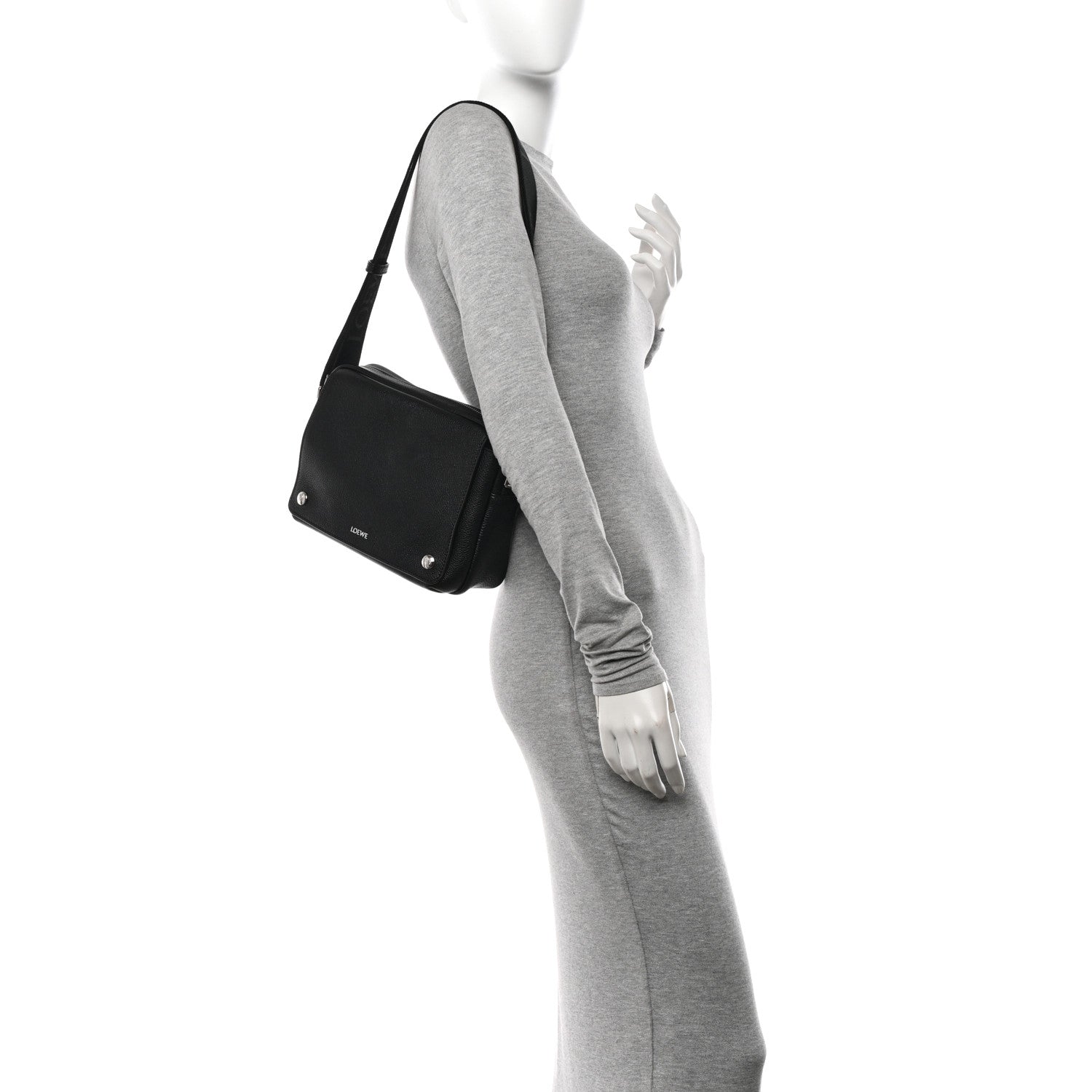 Loewe Supple Grained Calfskin Medium Messenger Bag Black 2 of 10