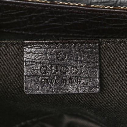 Gucci Monogram Horsebit Clutch Dark Brown 6 of 10