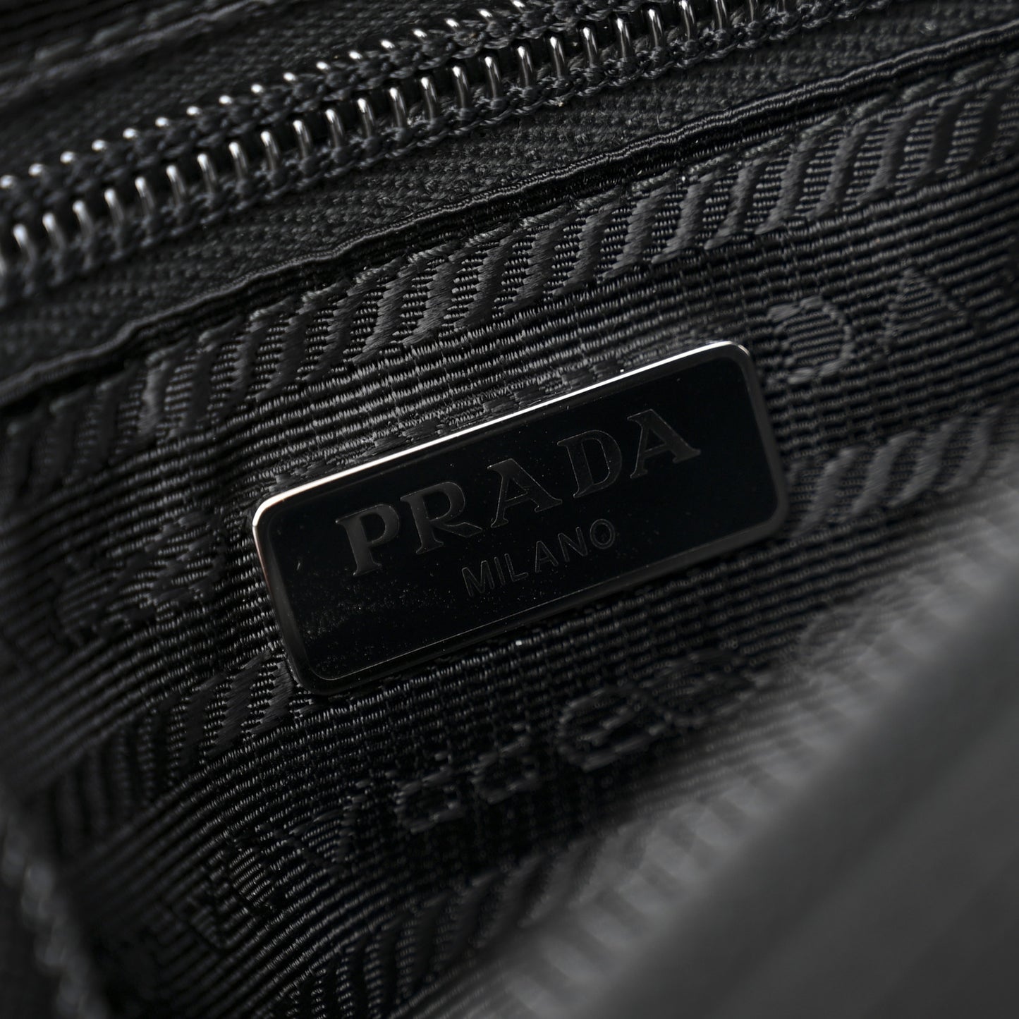 Re-Nylon Vela Saffiano Wristlet Black