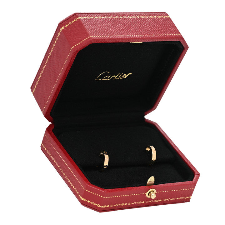 18K Yellow Gold Small LOVE Hoop Earrings