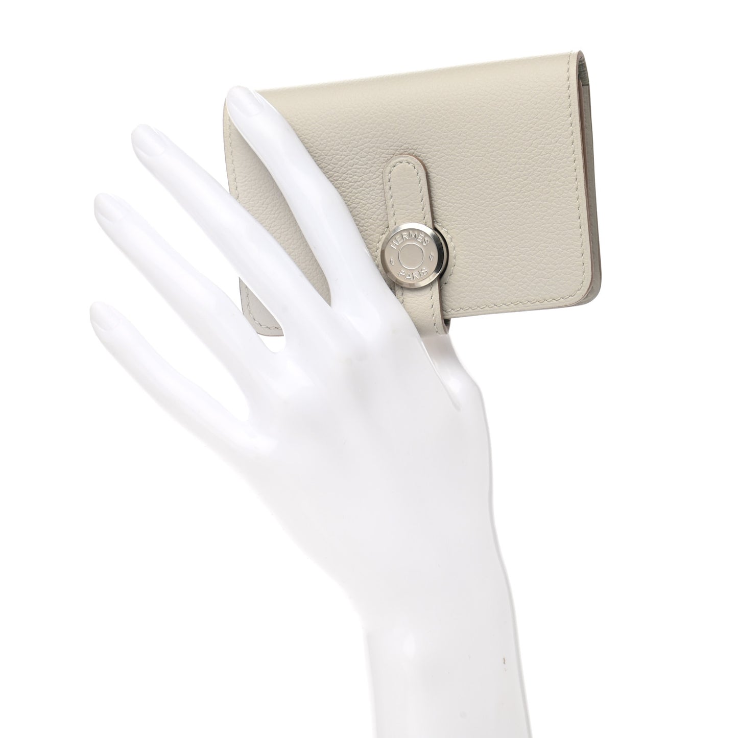 Togo Dogon Card Case Gris Perle