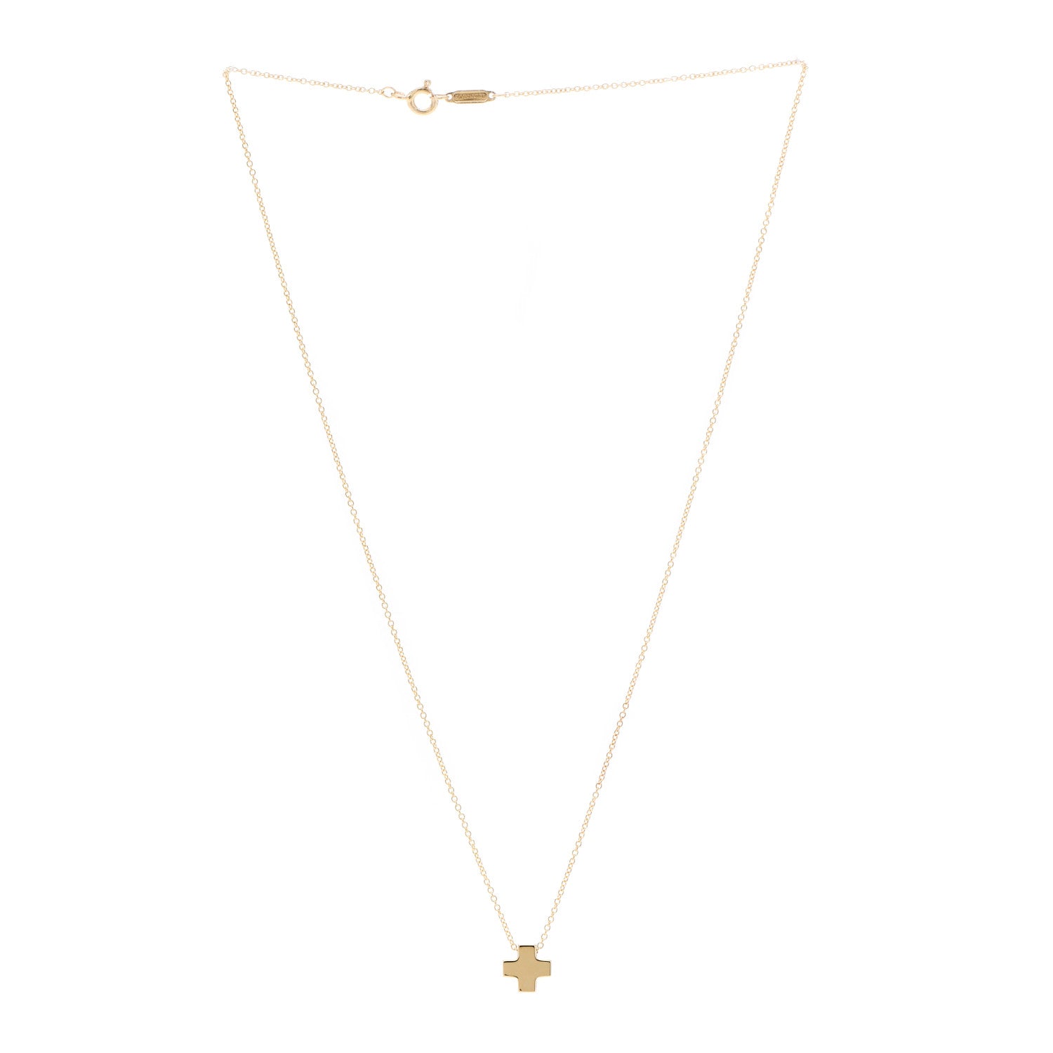 Tiffany 18K Yellow Gold Cruciform Cross Pendant Necklace 3 of 5