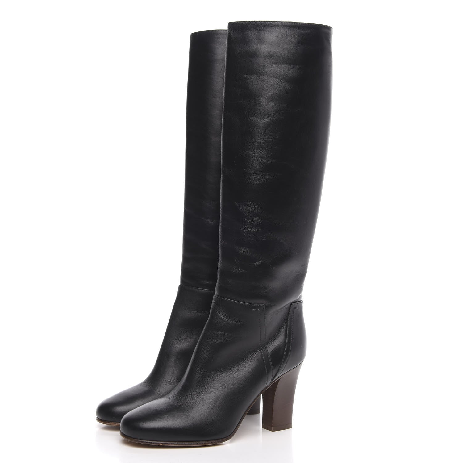 Valentino Garavani Vitello Lovestud Knee High 85mm Boots 37.5 Black 3 of 9