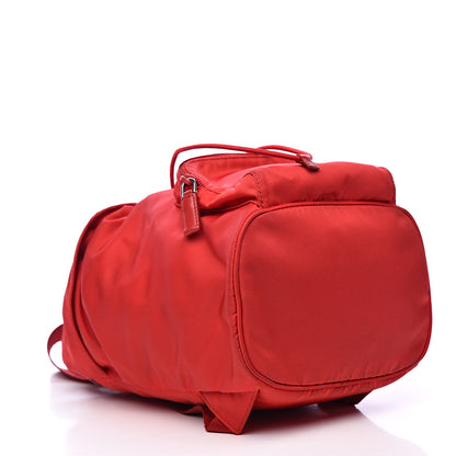 Prada Tessuto Nylon Vela Saffiano Mini Single Snap Buckle Backpack Rosso 4 of 10