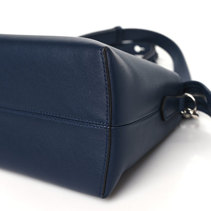 Fendi Vitello Dolce Bi-Color FF 1974 Embossed Medium By The Way Boston Bag Black Maya 10 of 10