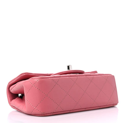 Chanel Lambskin Quilted Extra Mini Rectangular Flap Pink 4 of 14