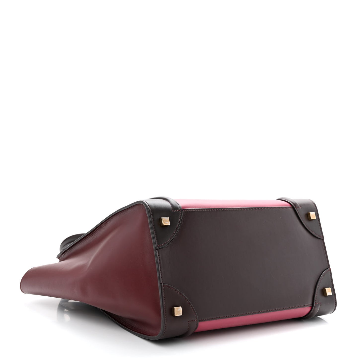 Satin Calfskin Mini Tri-Color Luggage Purple Orchid