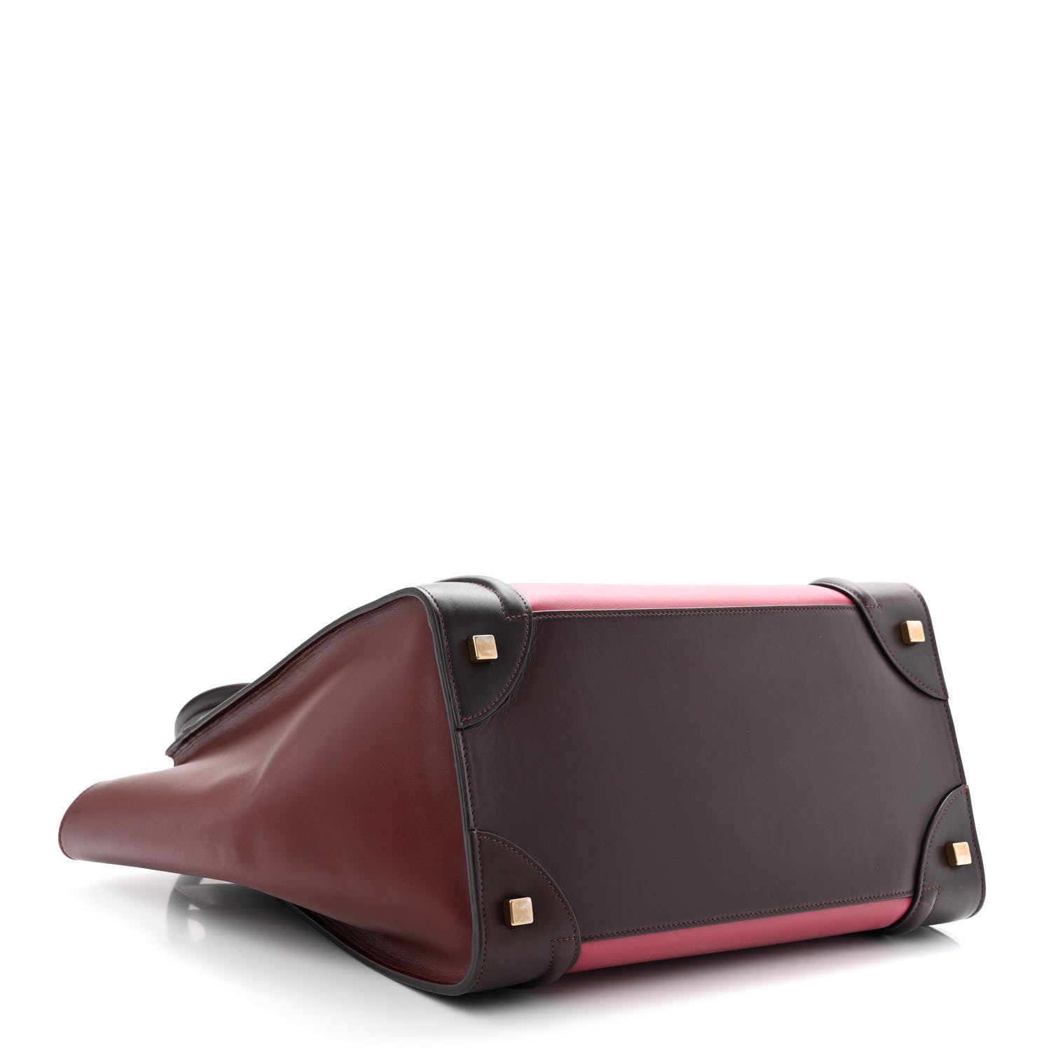 Celine Satin Calfskin Mini Tri-Color Luggage Purple Orchid 4 of 13