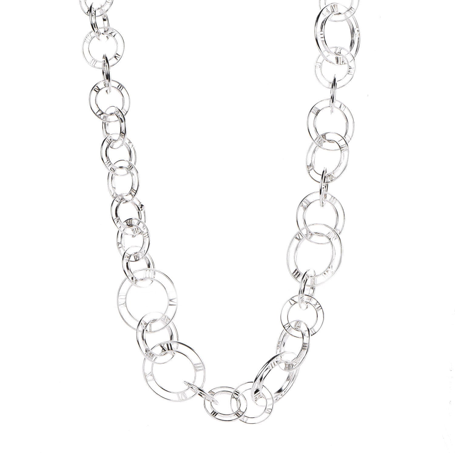 Tiffany Sterling Silver Atlas Link Necklace 1 of 5