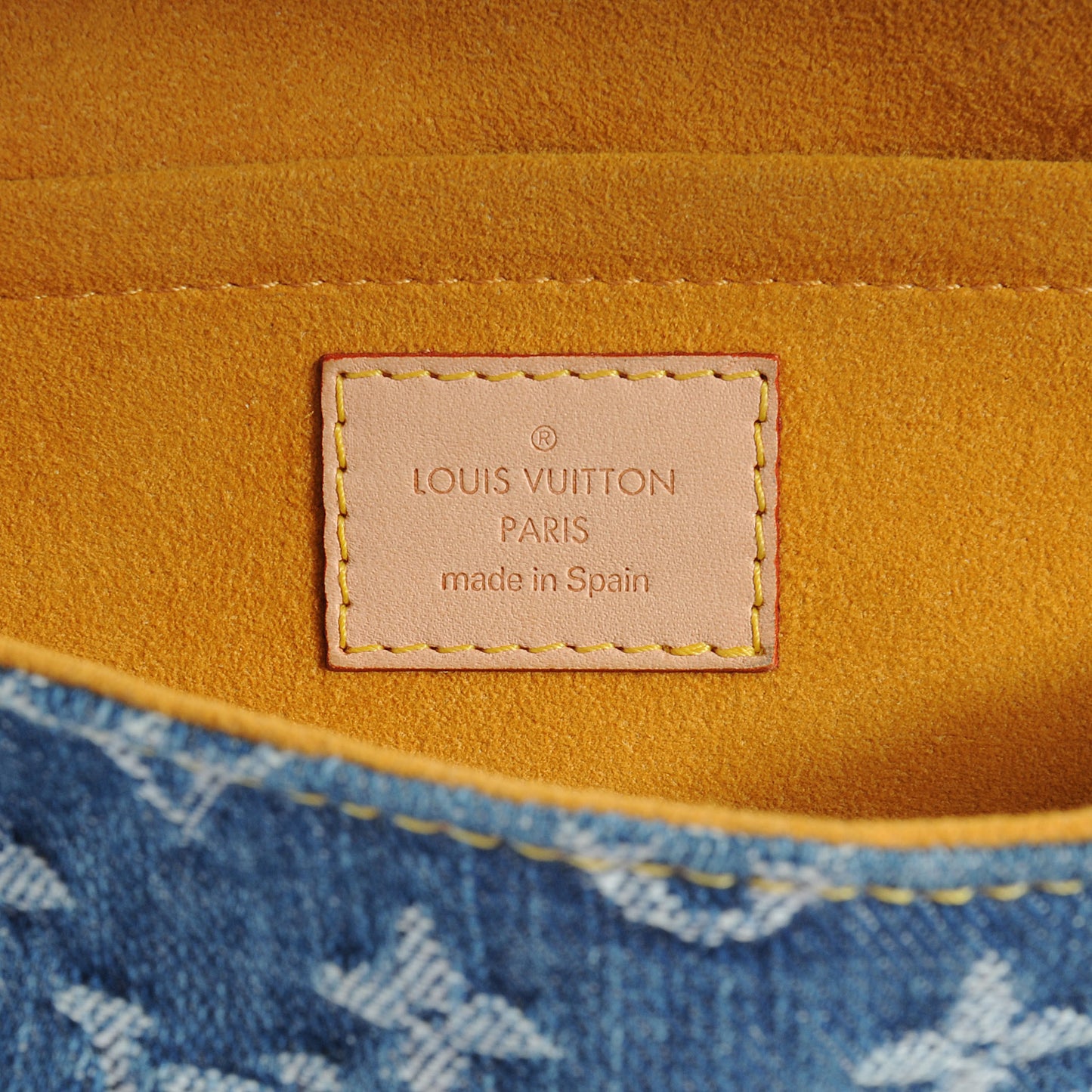 Monogram Denim Mini Pleaty Blue
