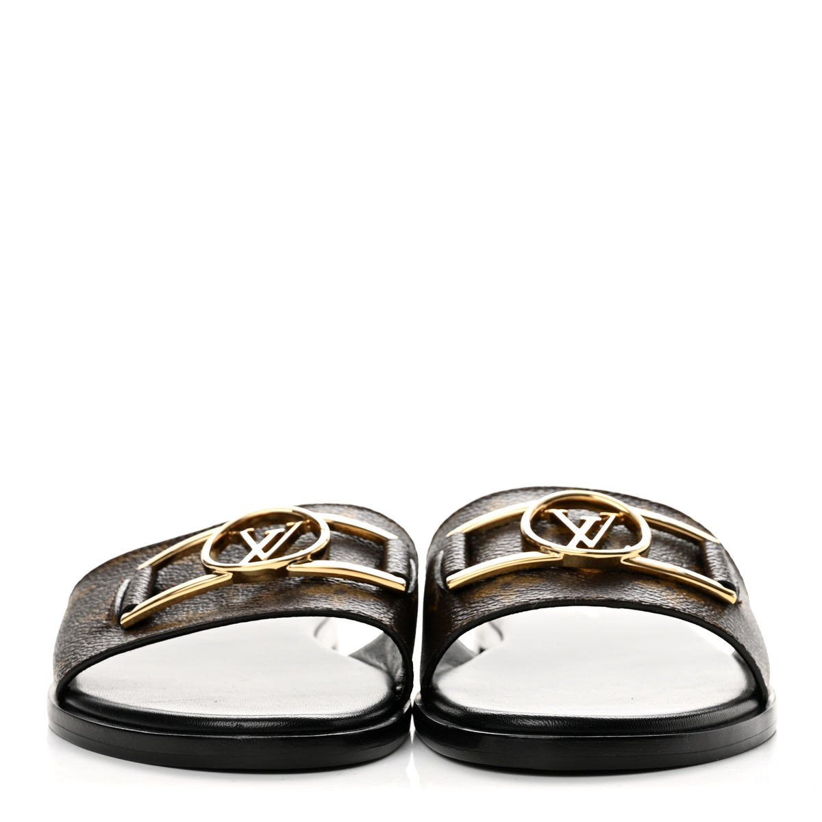 Patent Monogram Lock It Flat Mules 39