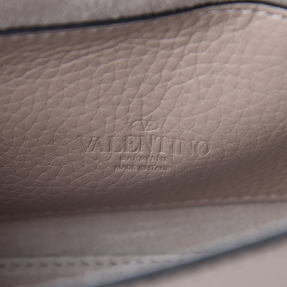 Valentino Garavani Pebbled Calfskin Medium Rockstud Flip Lock Crossbody Bag Poudre 8 of 9