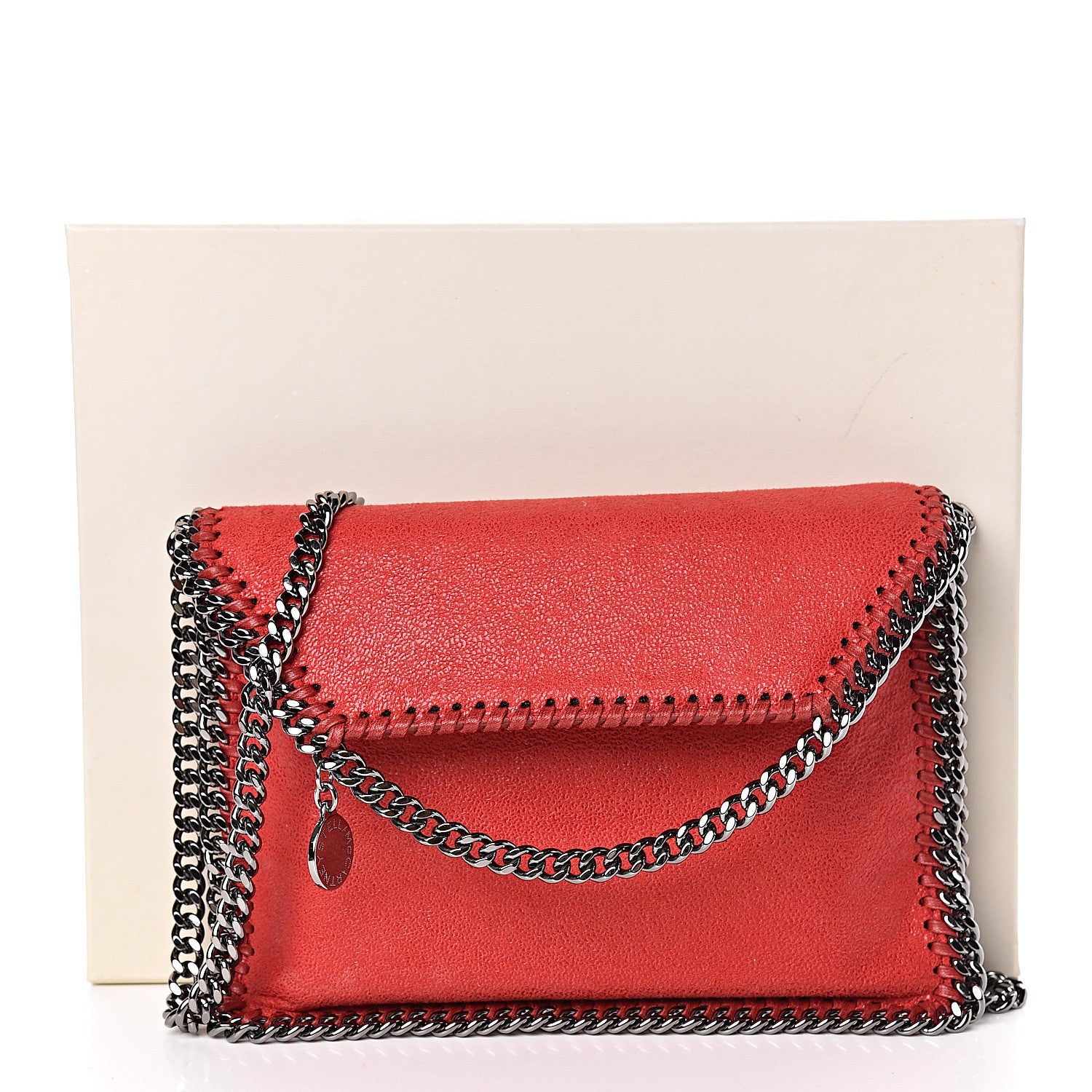 Stella McCartney Shaggy Deer Mini Falabella Crossbody Bag Cherry 8 of 13