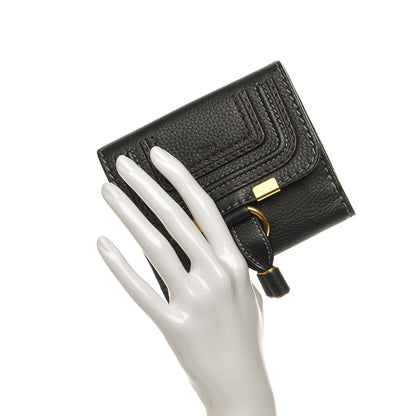 Chloe Grained Calfskin Marcie Square Wallet Black 2 of 10