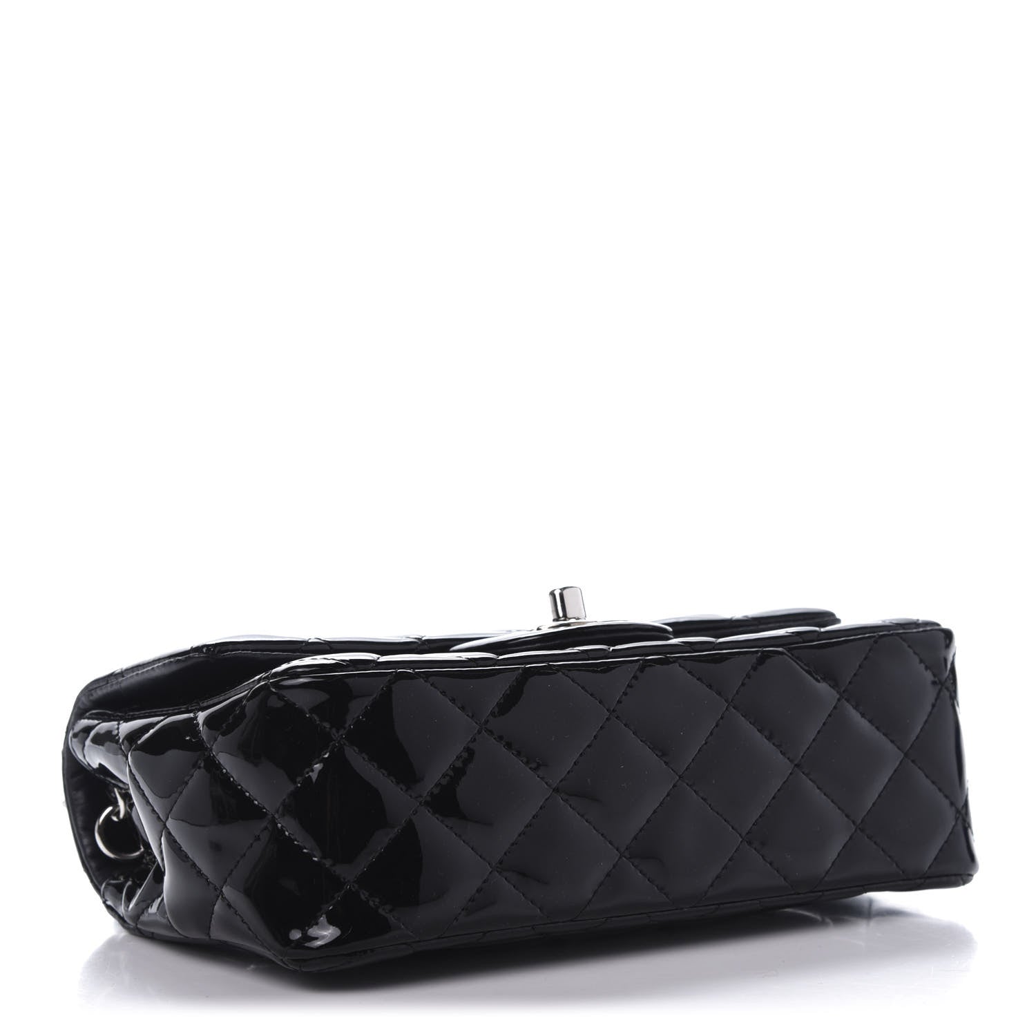 Chanel Patent Calfskin Quilted Mini Rectangular Flap Black 4 of 12