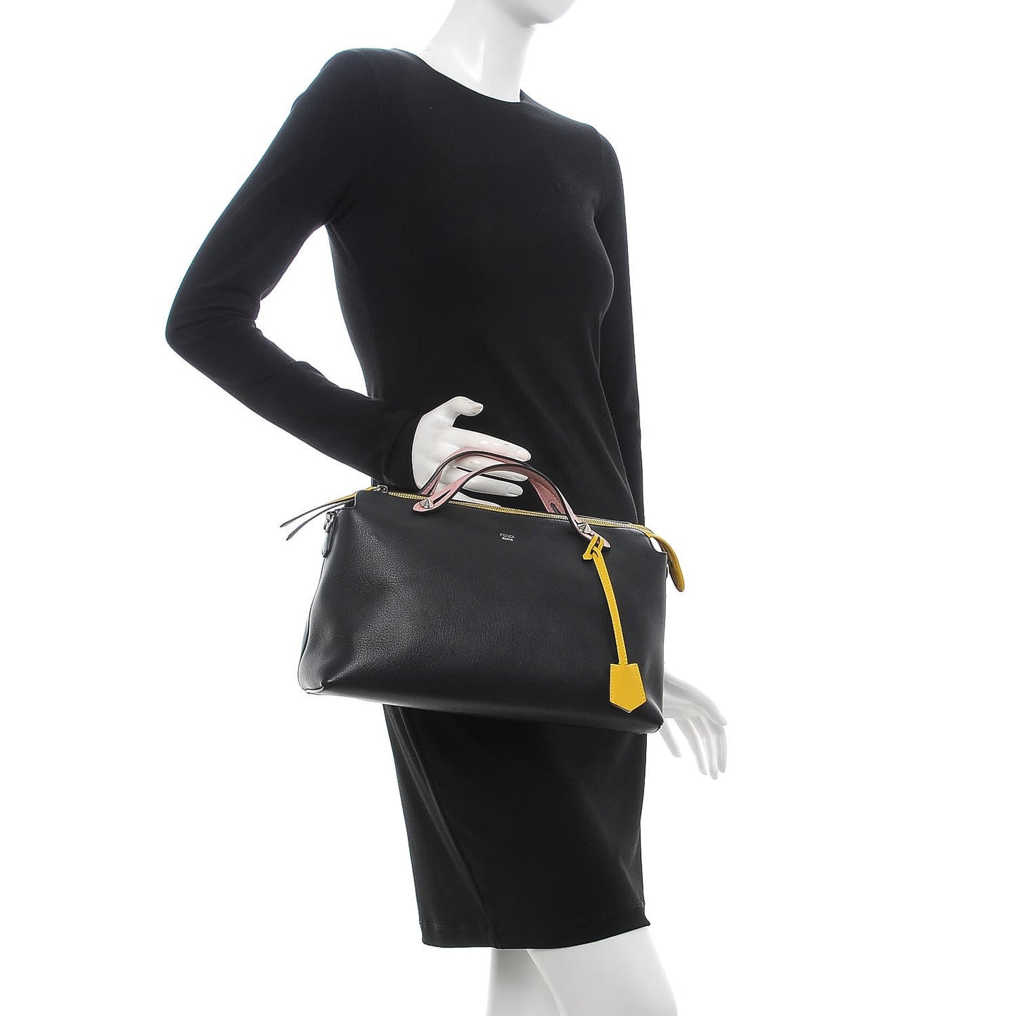Vitello Dolce 4 Color Large By The Way Boston Bag Black Multicolor