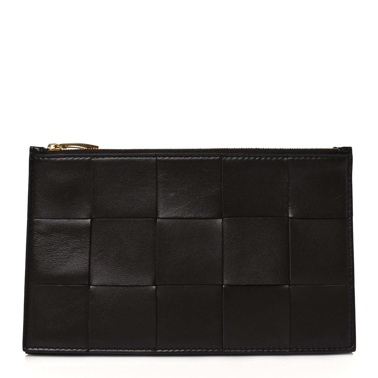 Nappa Maxi Intrecciato Zip Pouch Fondant