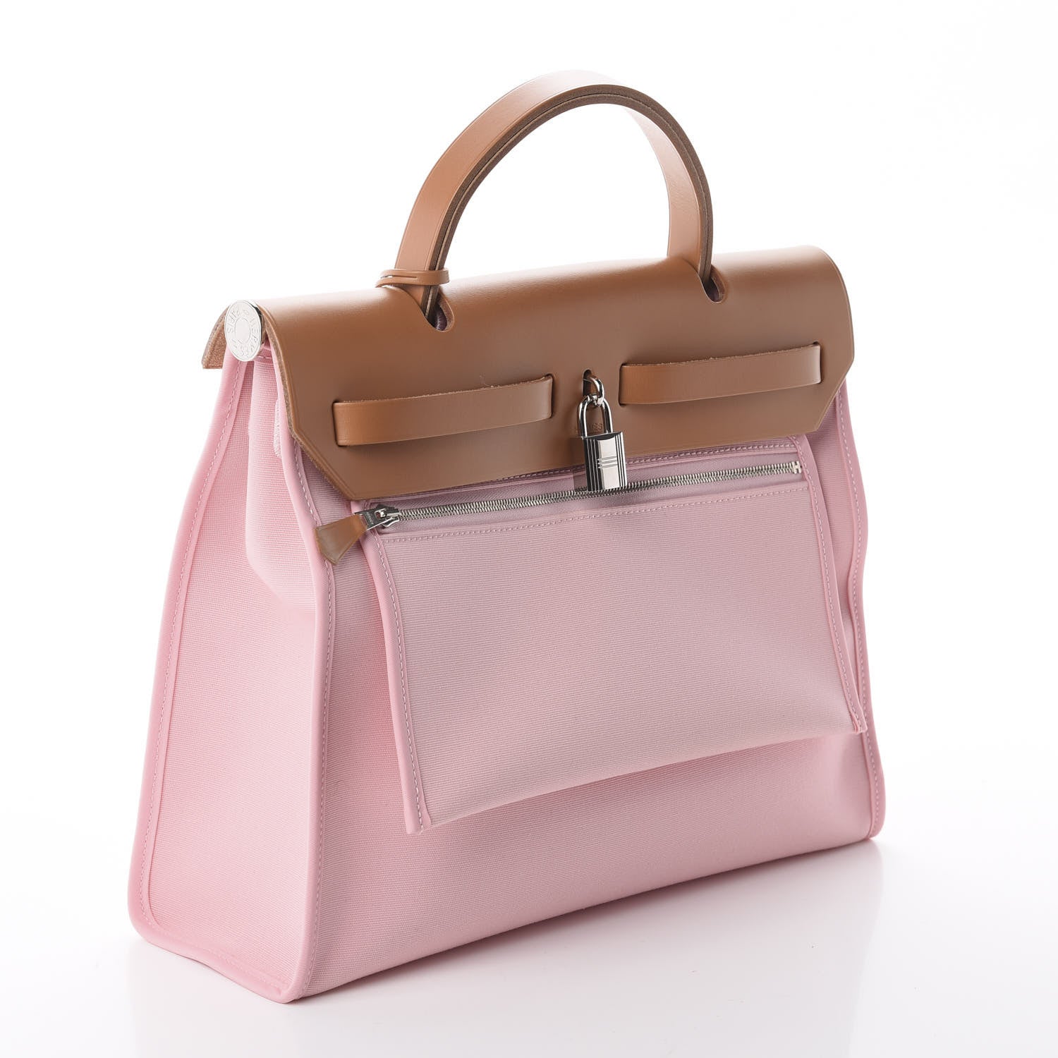 Hermes Vache Hunter Toile Herbag Zip 31 PM Rose Sakura 3 of 9