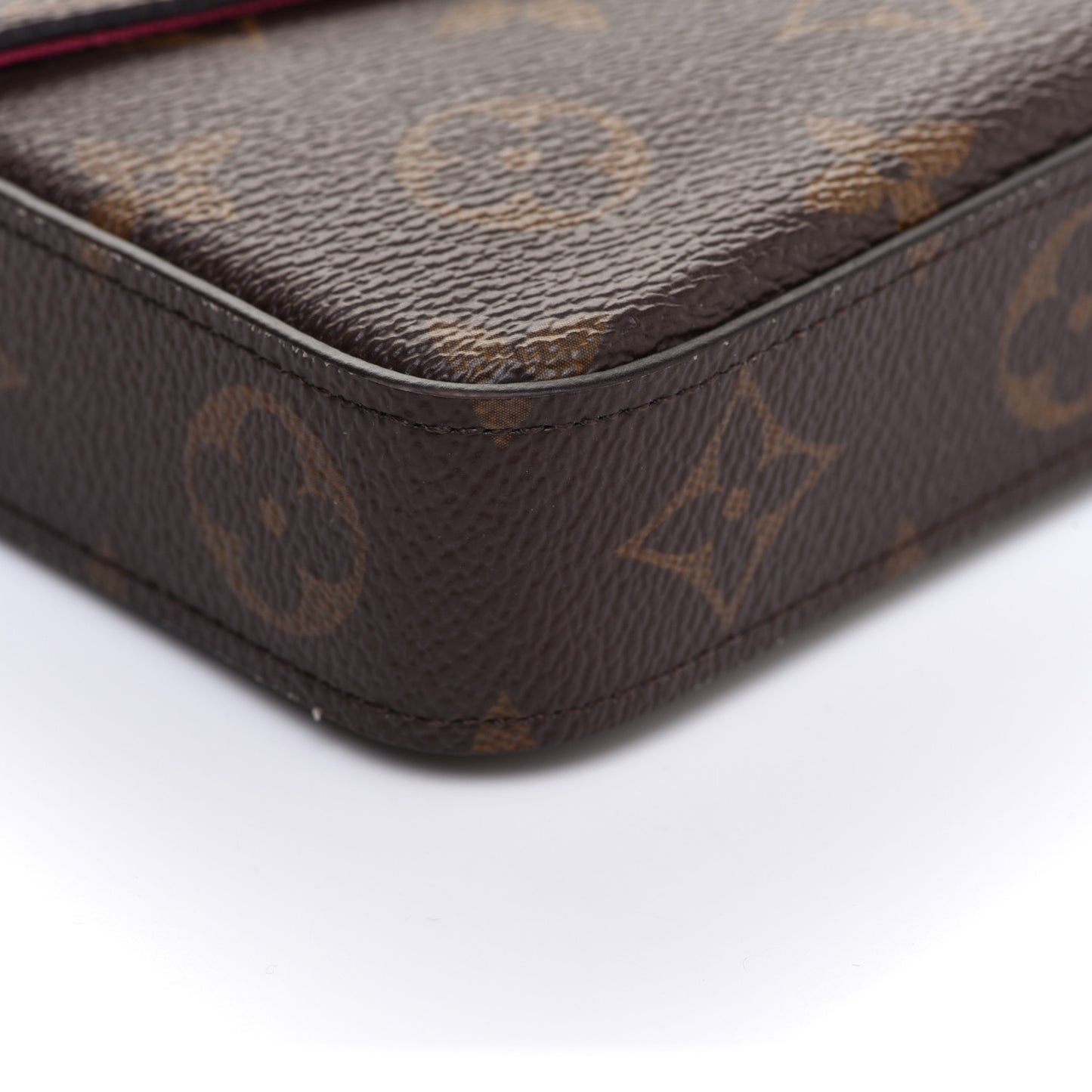 Monogram Pochette Felicie Chain Wallet Fuchsia