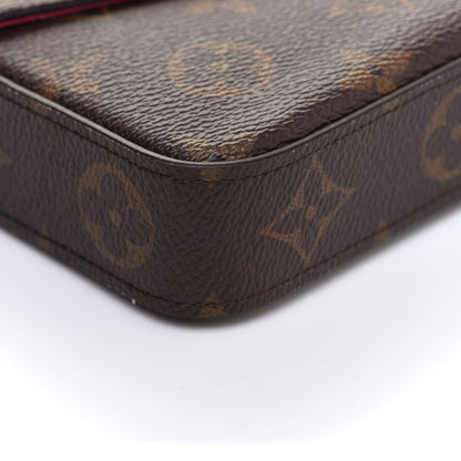 Louis Vuitton Monogram Pochette Felicie Chain Wallet Fuchsia 10 of 11