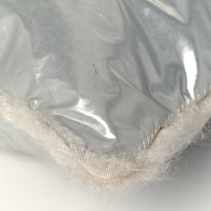 Chanel Vinyl Mohair Trimmed CC Bonbons Tote Silver 12 of 13