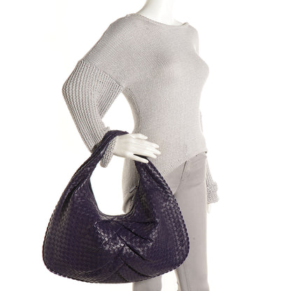 Bottega Veneta Nappa Intrecciato Pleated Large Veneta Hobo Turbolence 2 of 9