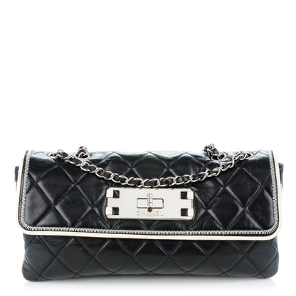Chanel Lambskin East West Accordion Flap Black 1 of 7