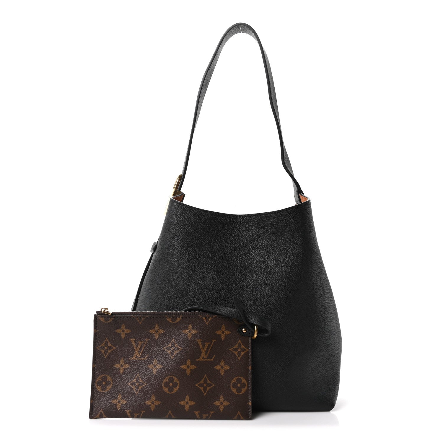 Louis Vuitton Grained Calfskin Low Key Hobo PM Black 3 of 10