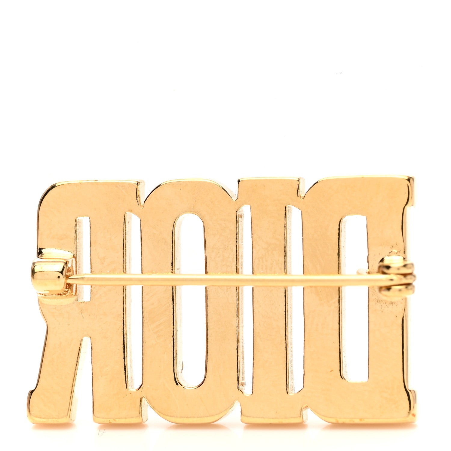 Christian Dior Pearl Dior Logo Brooch Gold 3 of 3