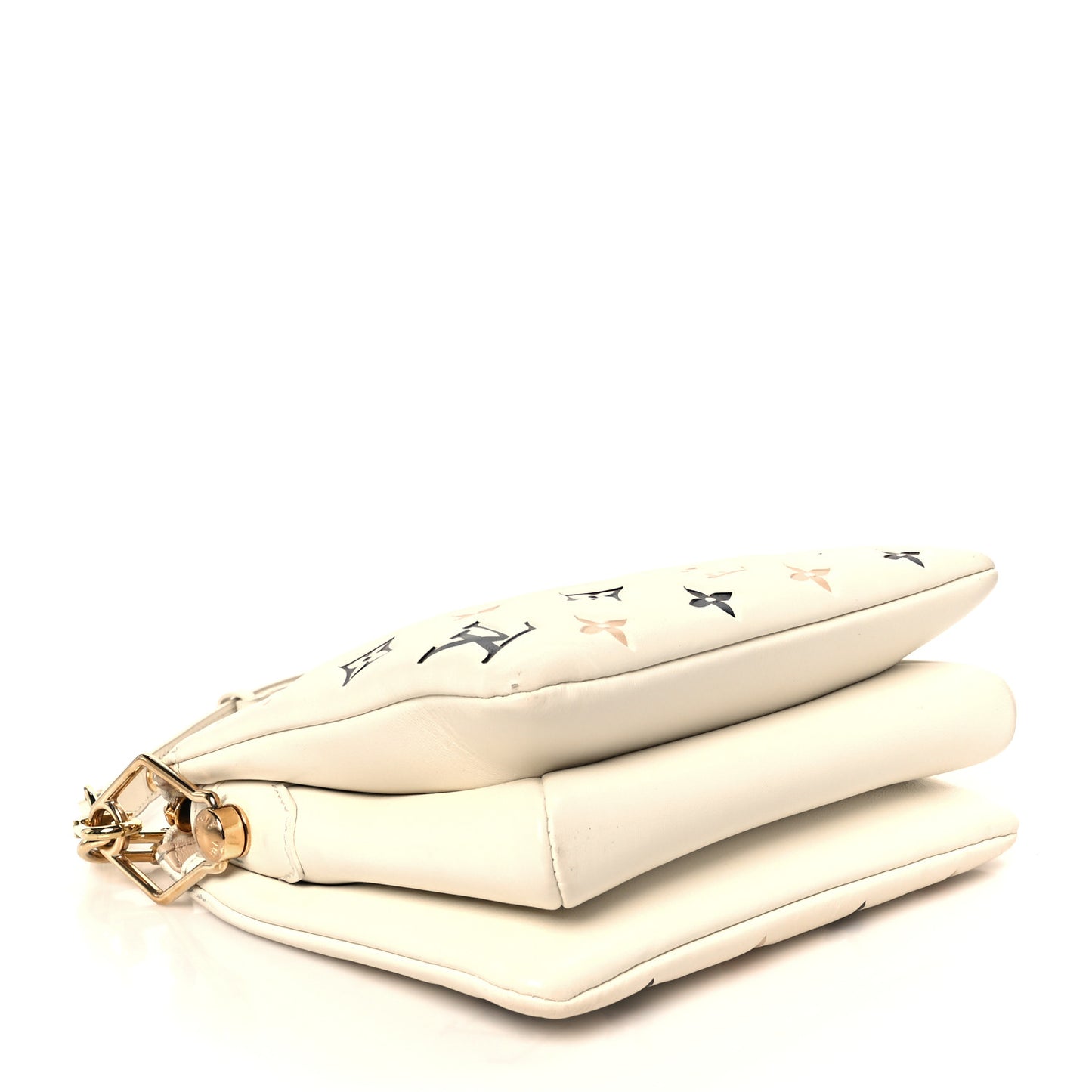 Lambskin Embossed Monogram Tricolor By The Pool Coussin BB Beige