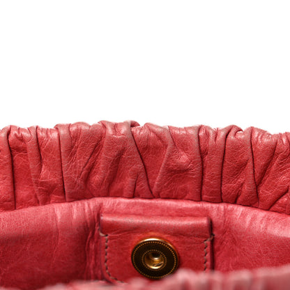 Miu Miu Vitello Lux Gathered Tote Rosa 12 of 26