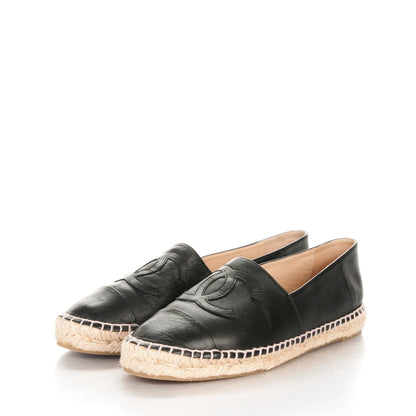 Chanel Lambskin CC Espadrilles 41 Black 3 of 7