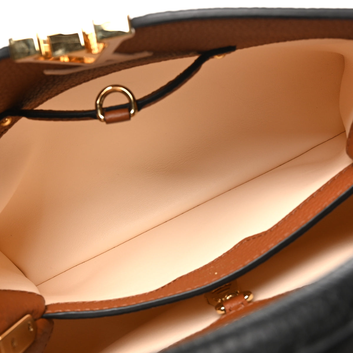 Louis Vuitton Taurillon Karakoram Capucines BB  Tan Black 5 of 9