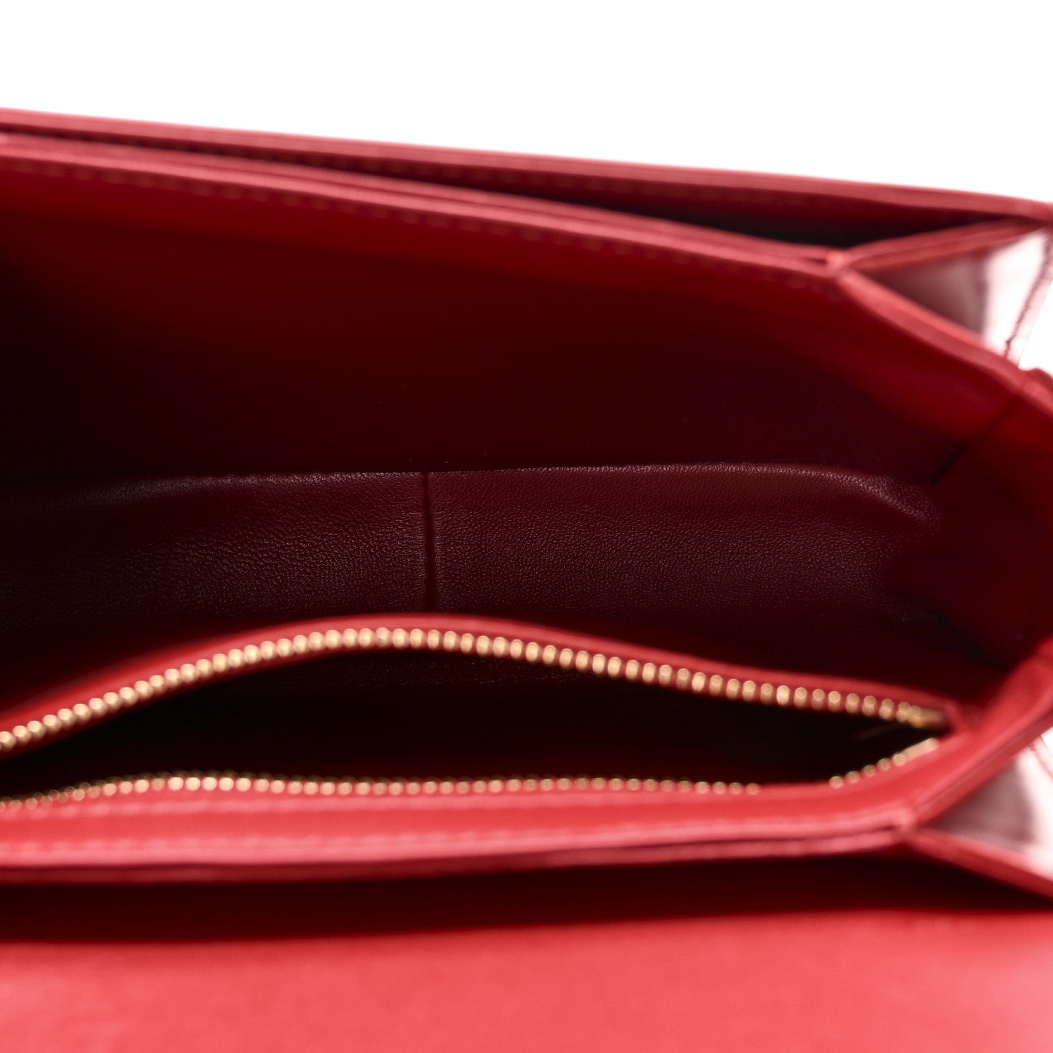 Celine Shiny Calfskin Teen Triomphe Red 5 of 10