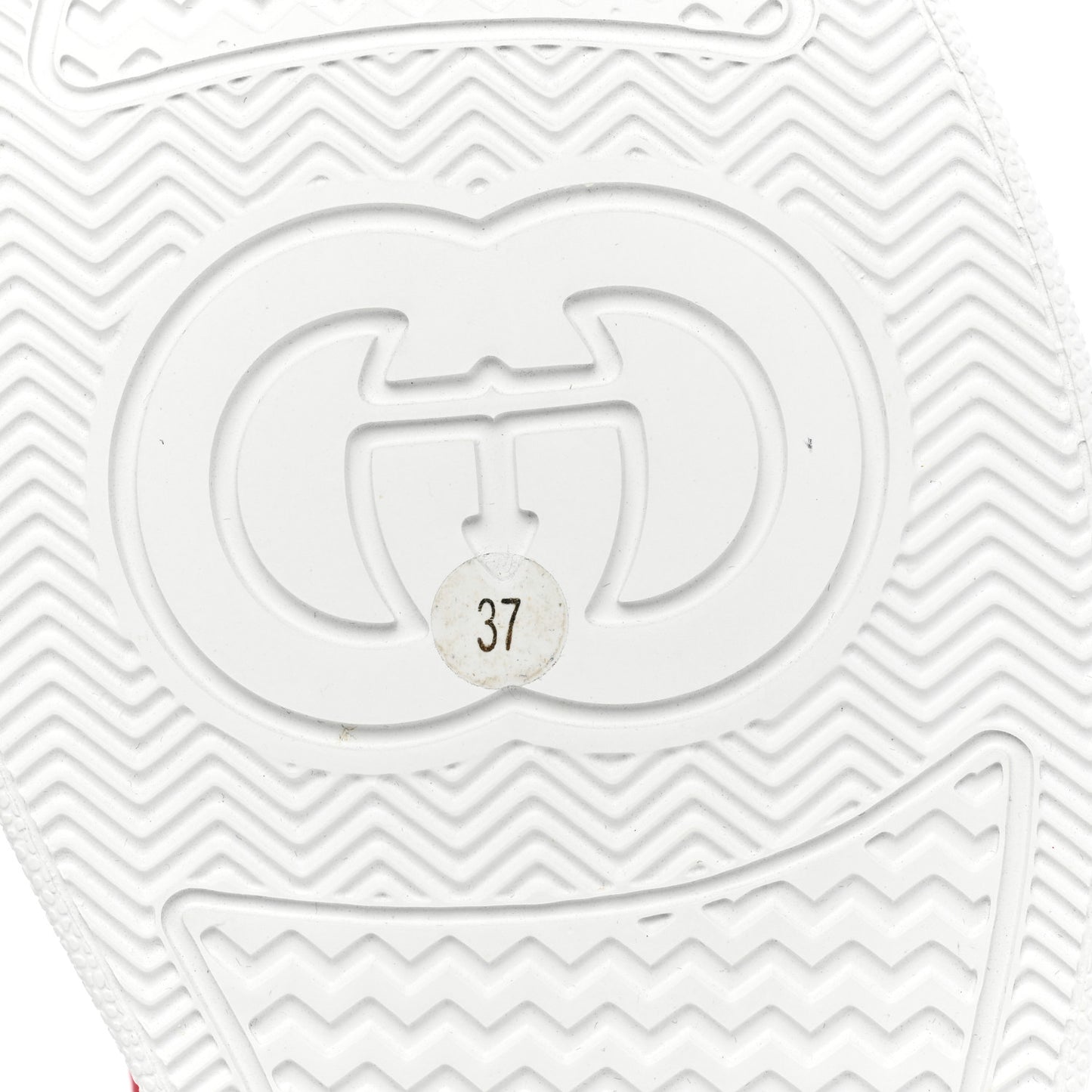 Calfskin Web Perforated Womens Platform 55mm Sneakers 37 White Bright Splash
