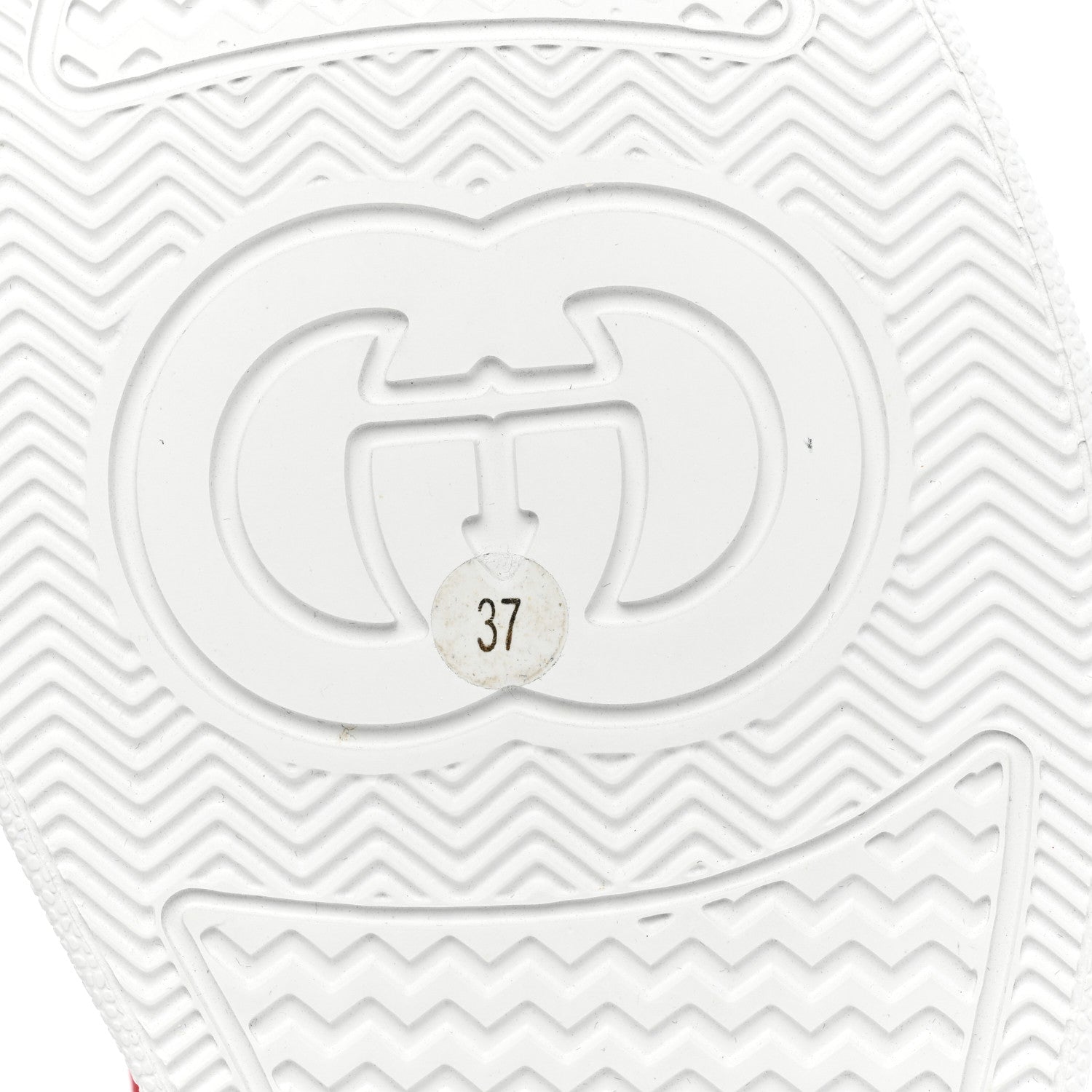Gucci Calfskin Web Perforated Womens Platform 55mm Sneakers 37 White Bright Splash 7 of 12