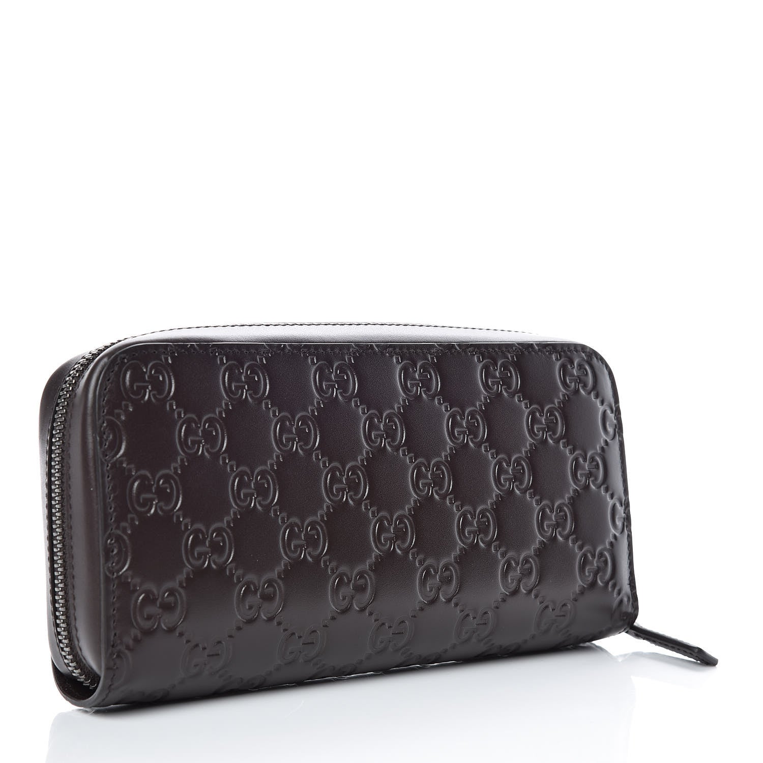 Gucci Guccissima Large Zip Around Wallet Chocolate 3 of 8