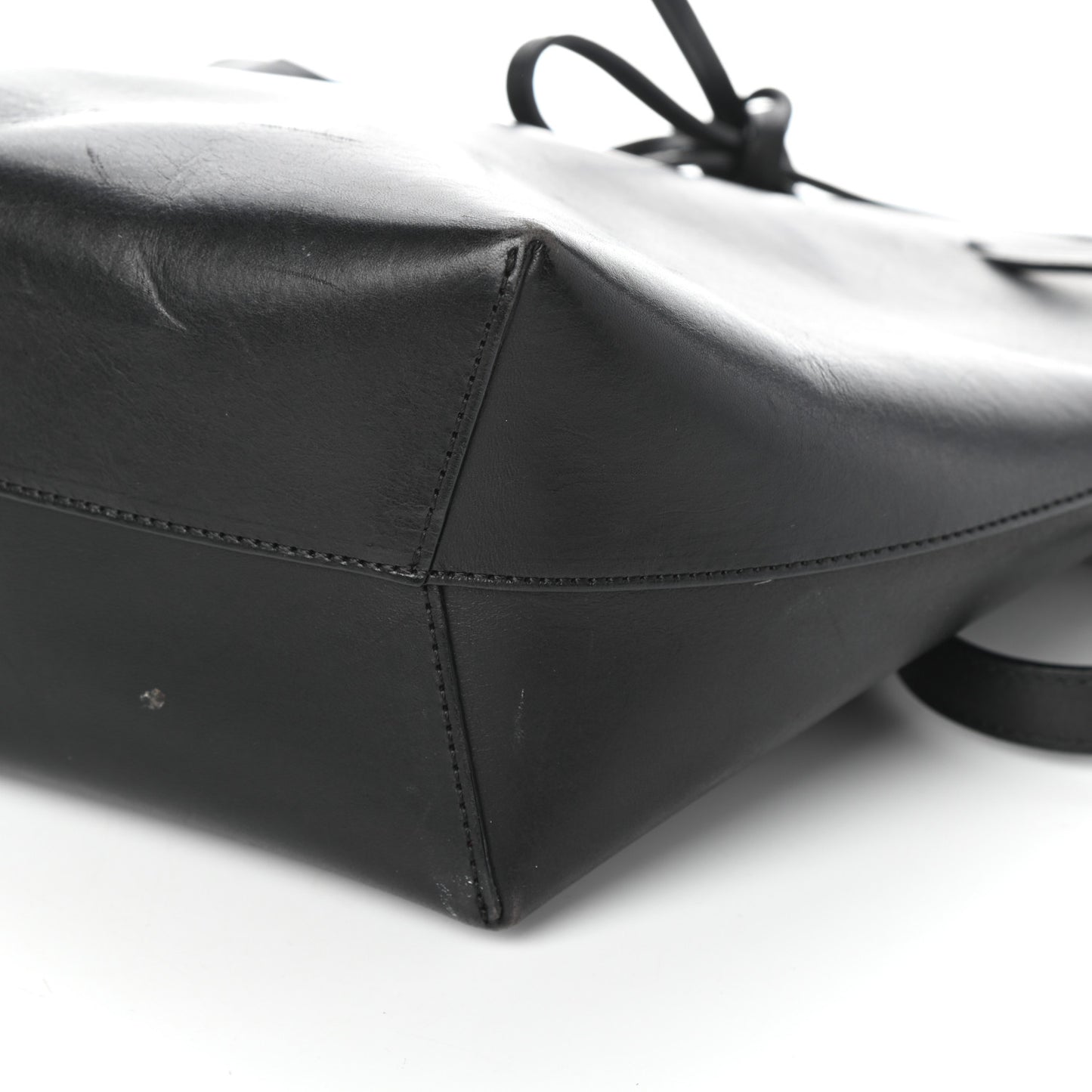 Calfskin Mini Bucket Bag Black Flamma