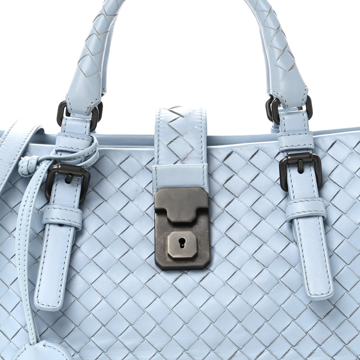 Nappa Intrecciato Small Roma Tote Topazio