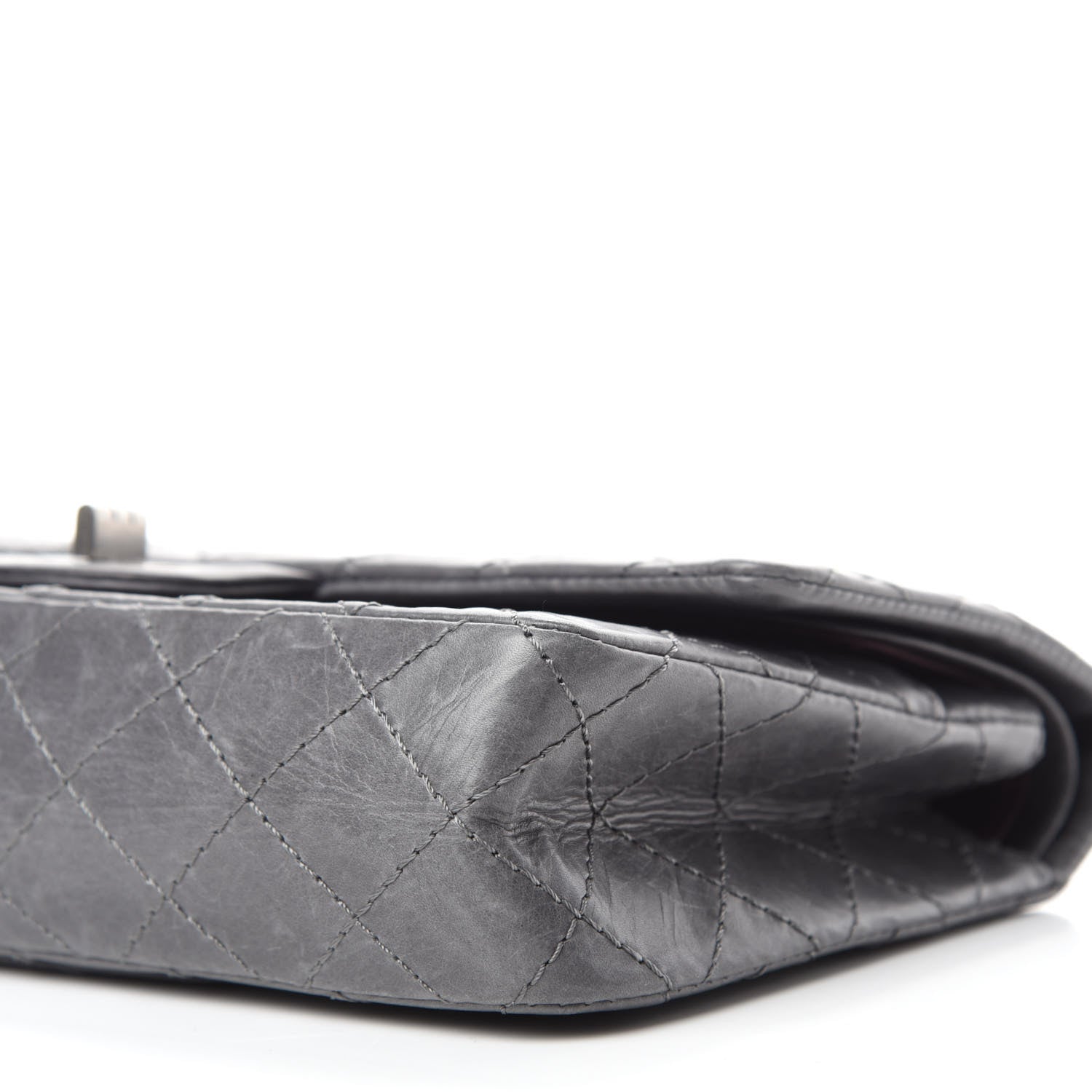 Chanel Aged Calfskin Quilted 50th Anniversary 2.55 Reissue 225 Flap Grey 7 of 12