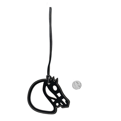 Hermes Box Paddock Cheval Horse Bag Charm Black 2 of 3