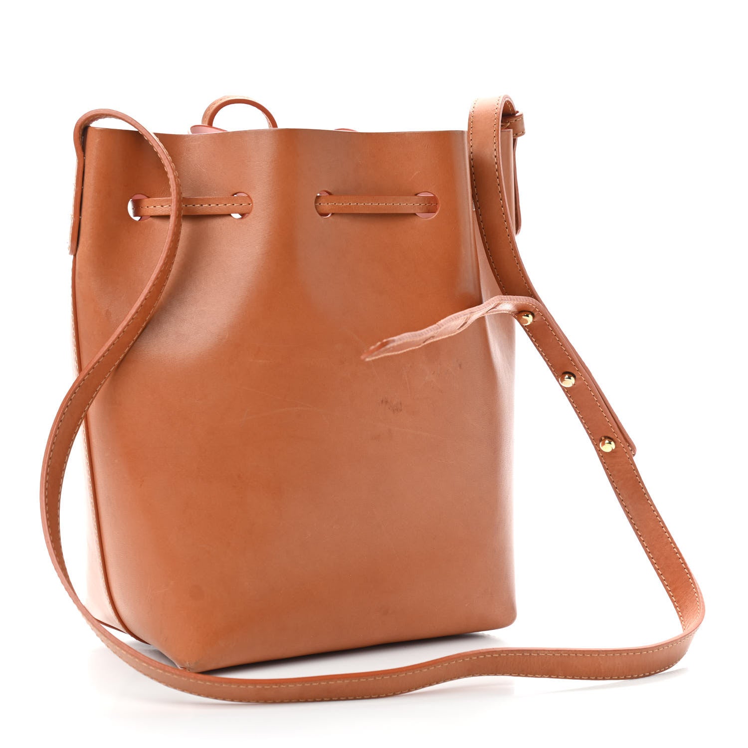 Mansur Gavriel Calfskin Mini Bucket Bag Cammello Rosa 3 of 14